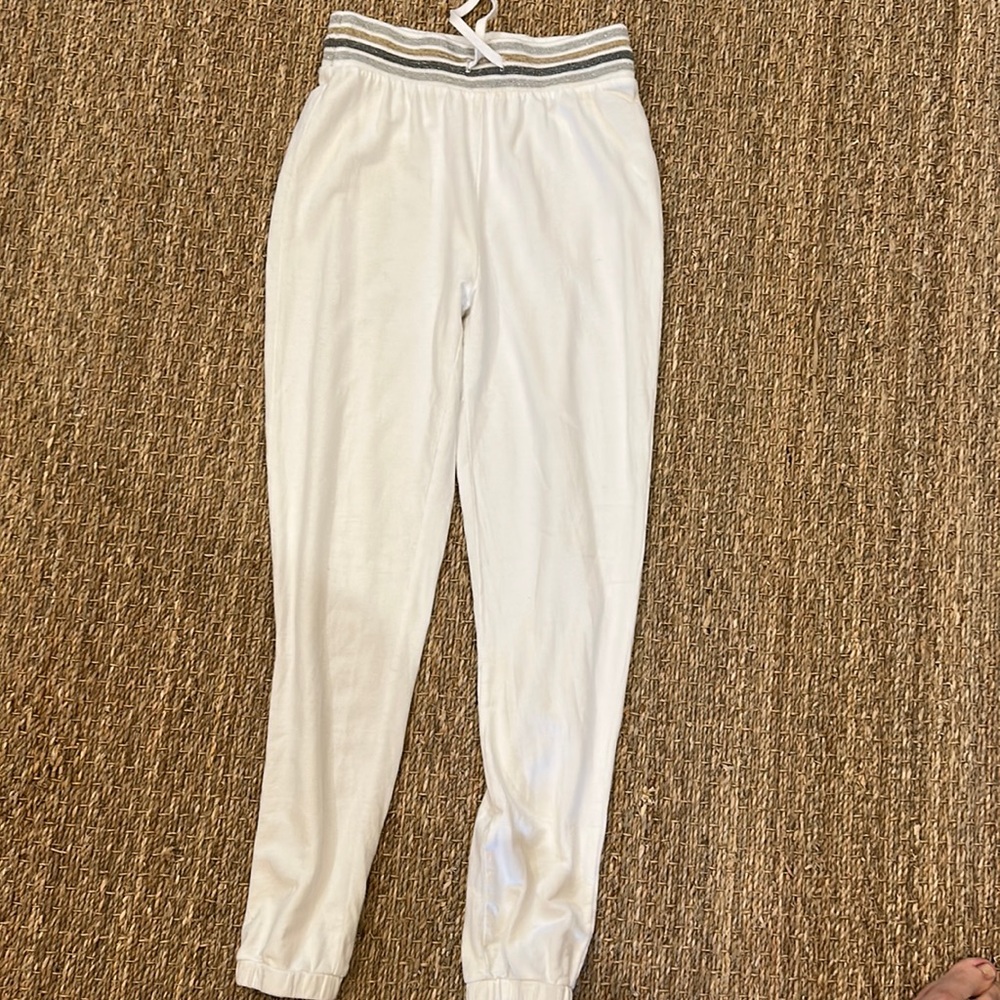 Sundown joggers. With cute metallic stripe waist band